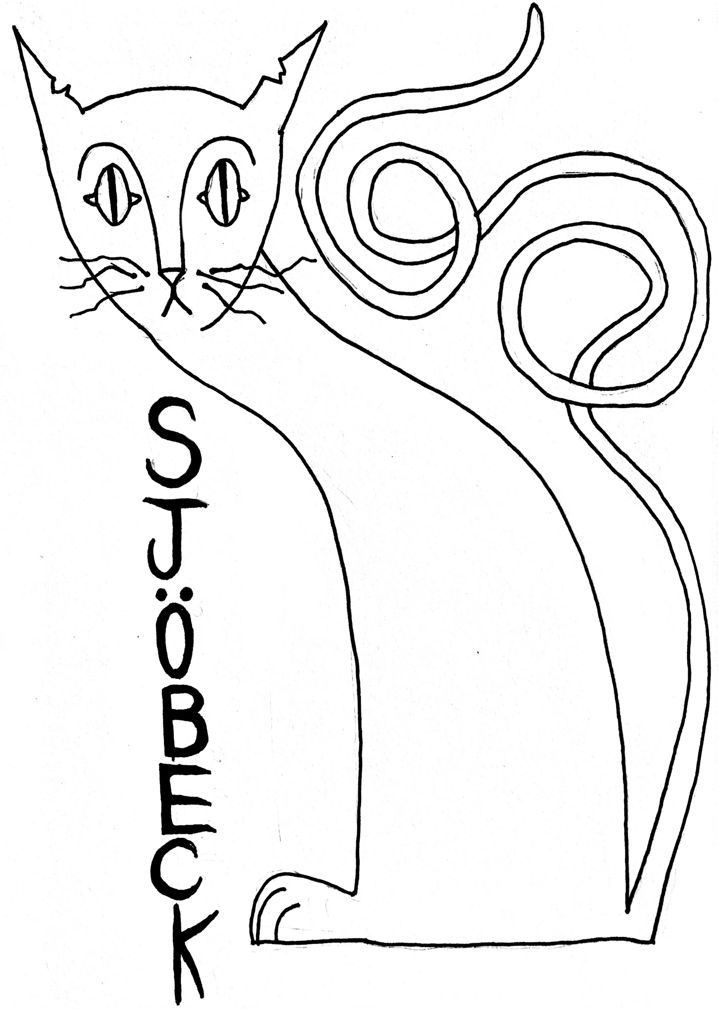 SJÖBECK MISCHIEVOUS CAT STICKER