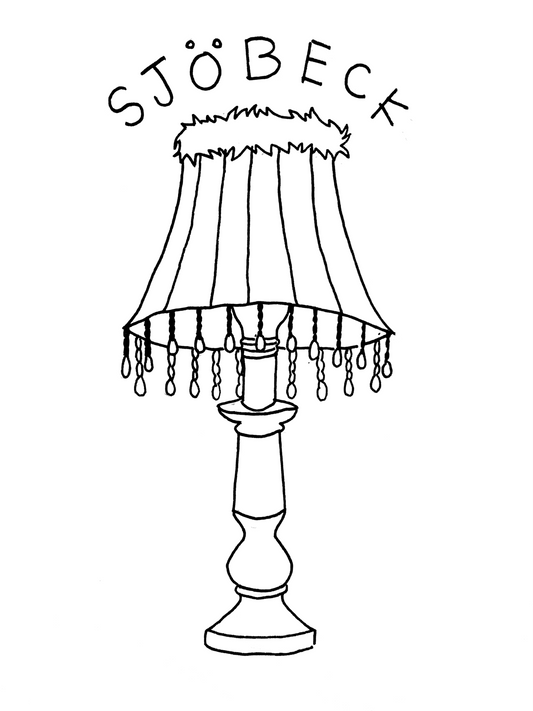 White Sjobeck Lamp sticker