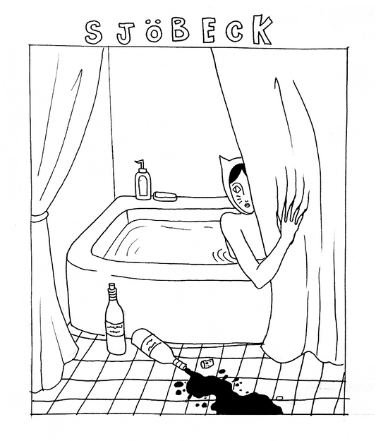 SJÖBECK ON THE BATHROOM FLOOR T-SHIRT